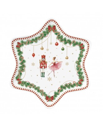 Farfurie decorativa stea, 22 cm, Magie de Noel - SIMONA'S COOKSHOP